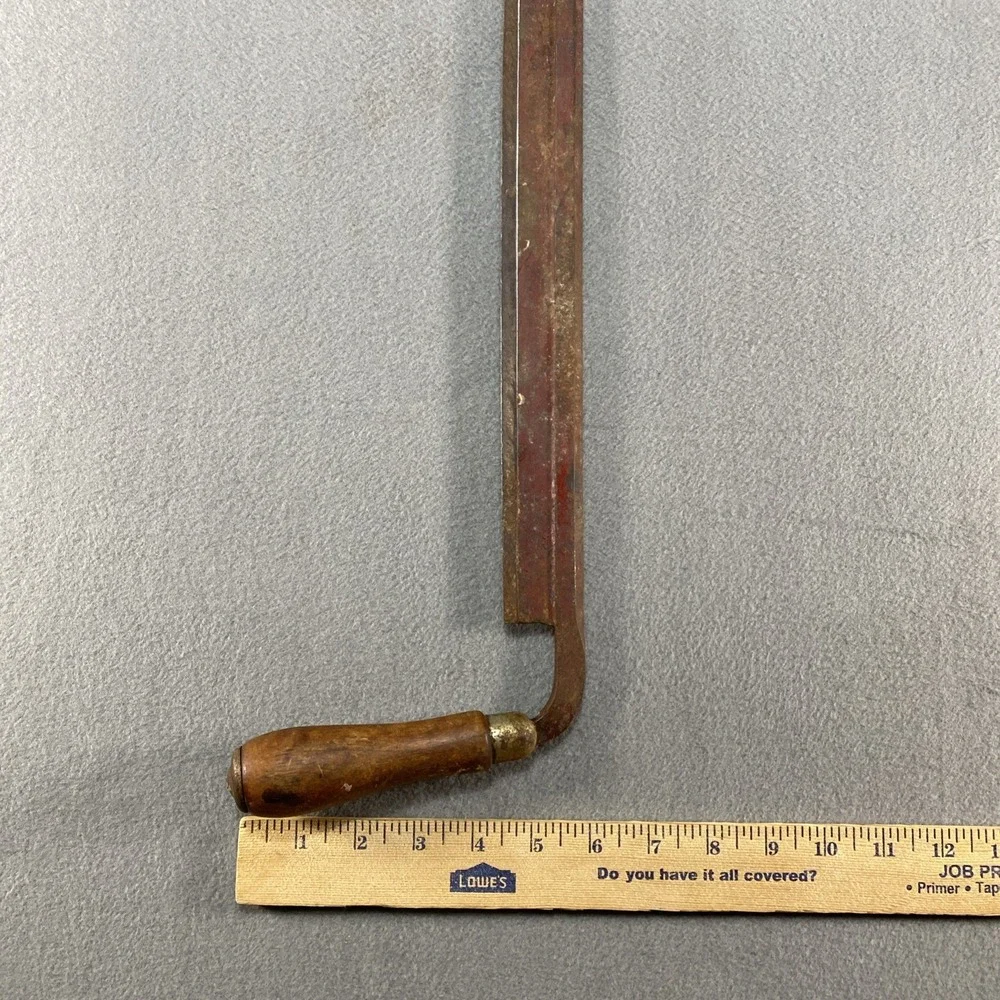Vintage Draw Knife 12 Inch Blade Wood Handles Unbranded Antique